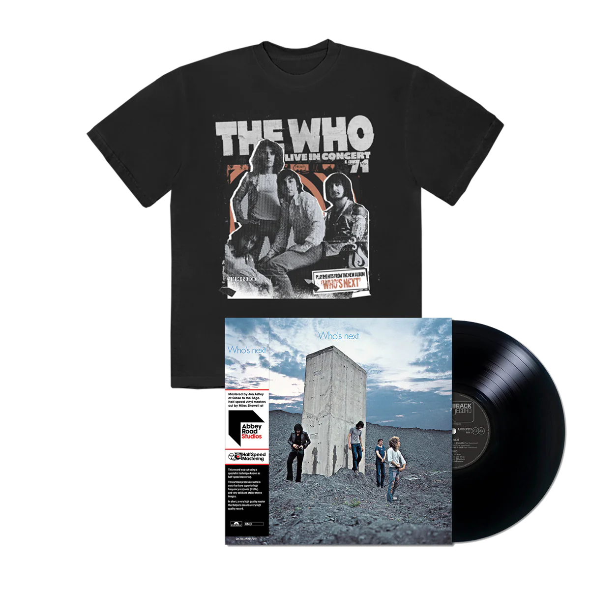 Who's Next - 50th Anniversary T-Shirt + Half Speed 1LP