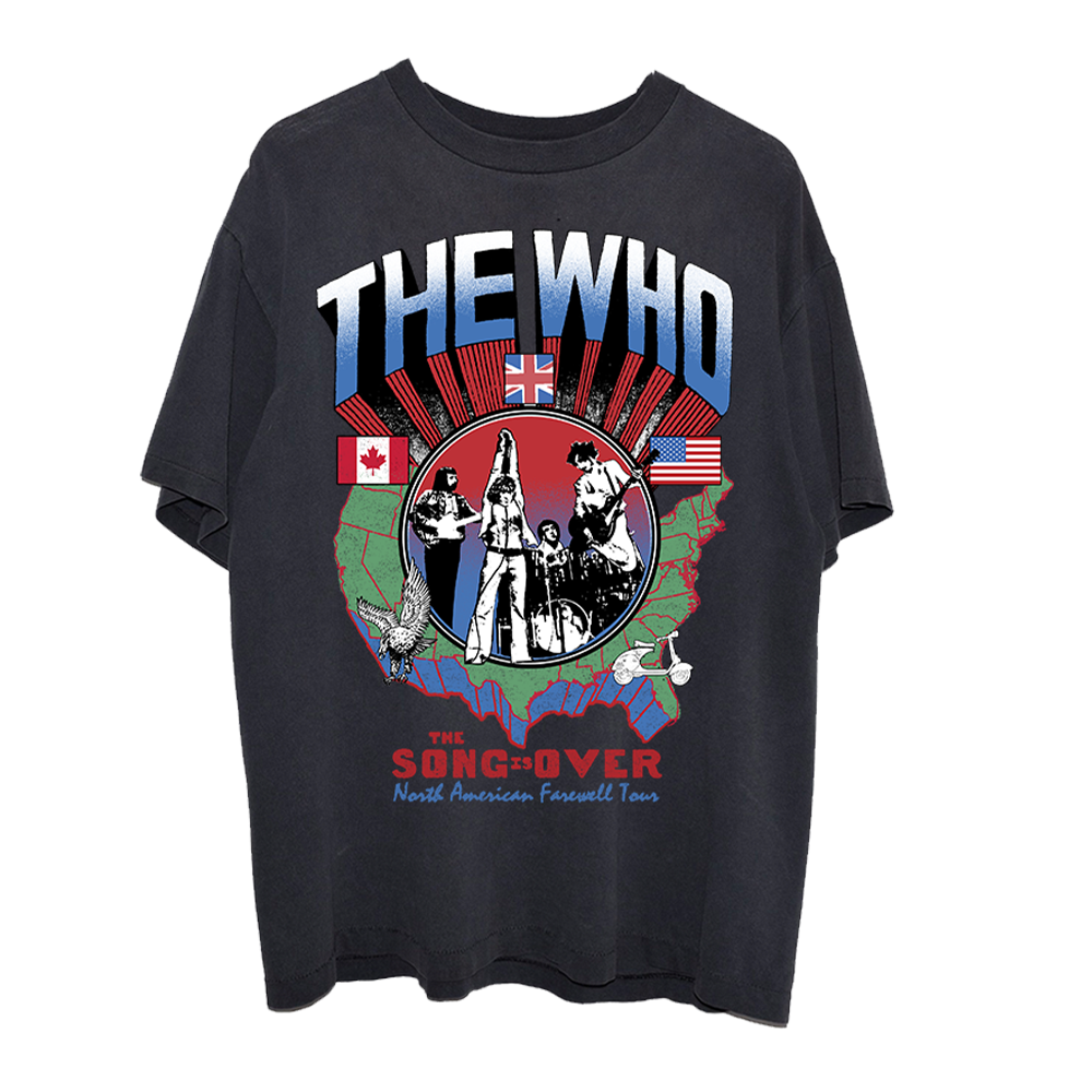 The Song is Over North America Highway Dateback T-Shirt - Who UK