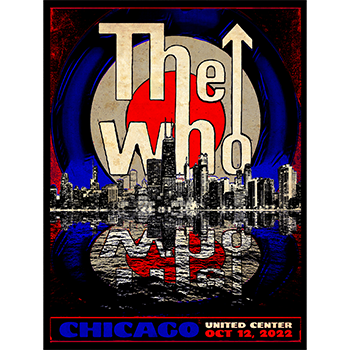 The Who - THE WHO HITS BACK! Chicago Tour Poster LIMITED EDITION