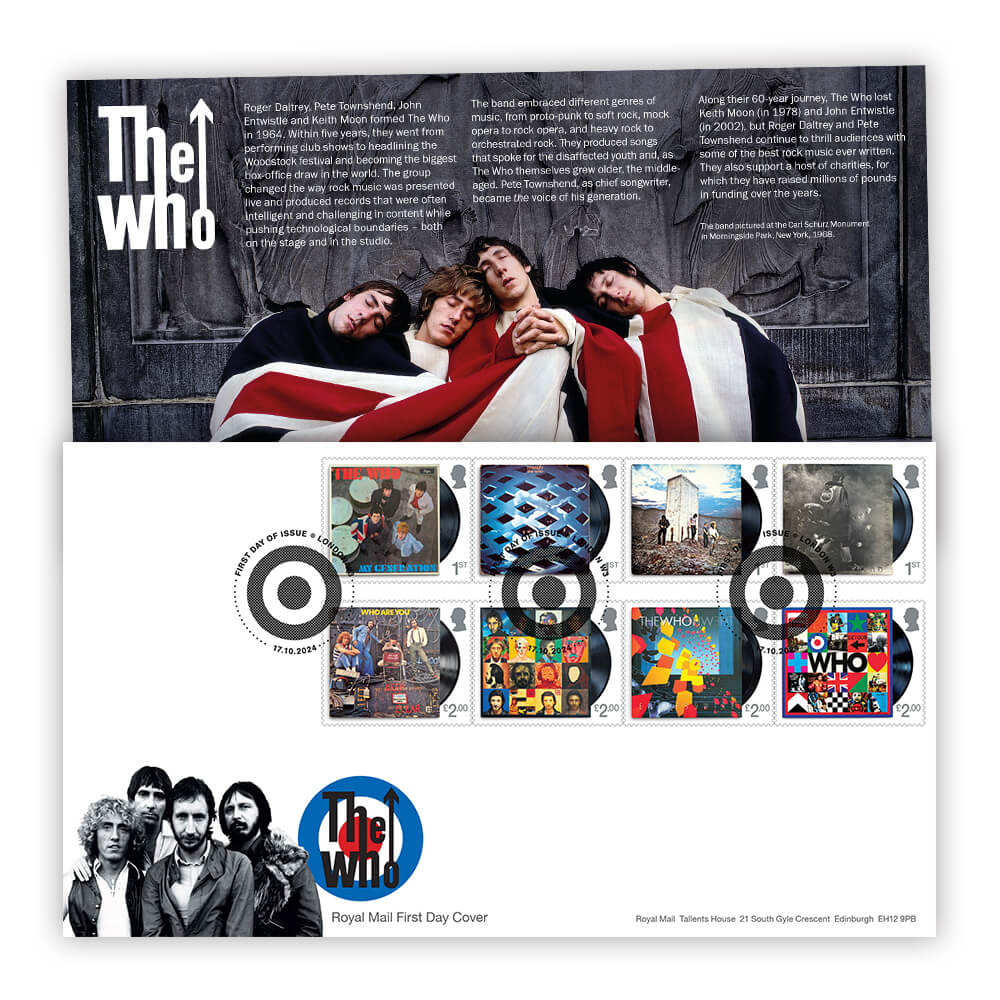 The Who - The Who First Day of Issue Souvenir Covers Stamps