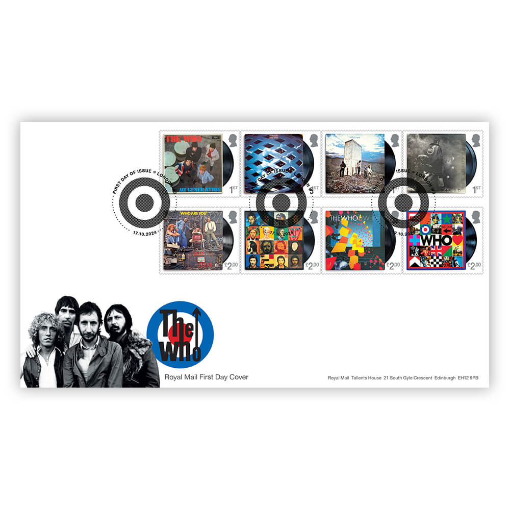 The Who - The Who First Day of Issue Souvenir Covers Stamps