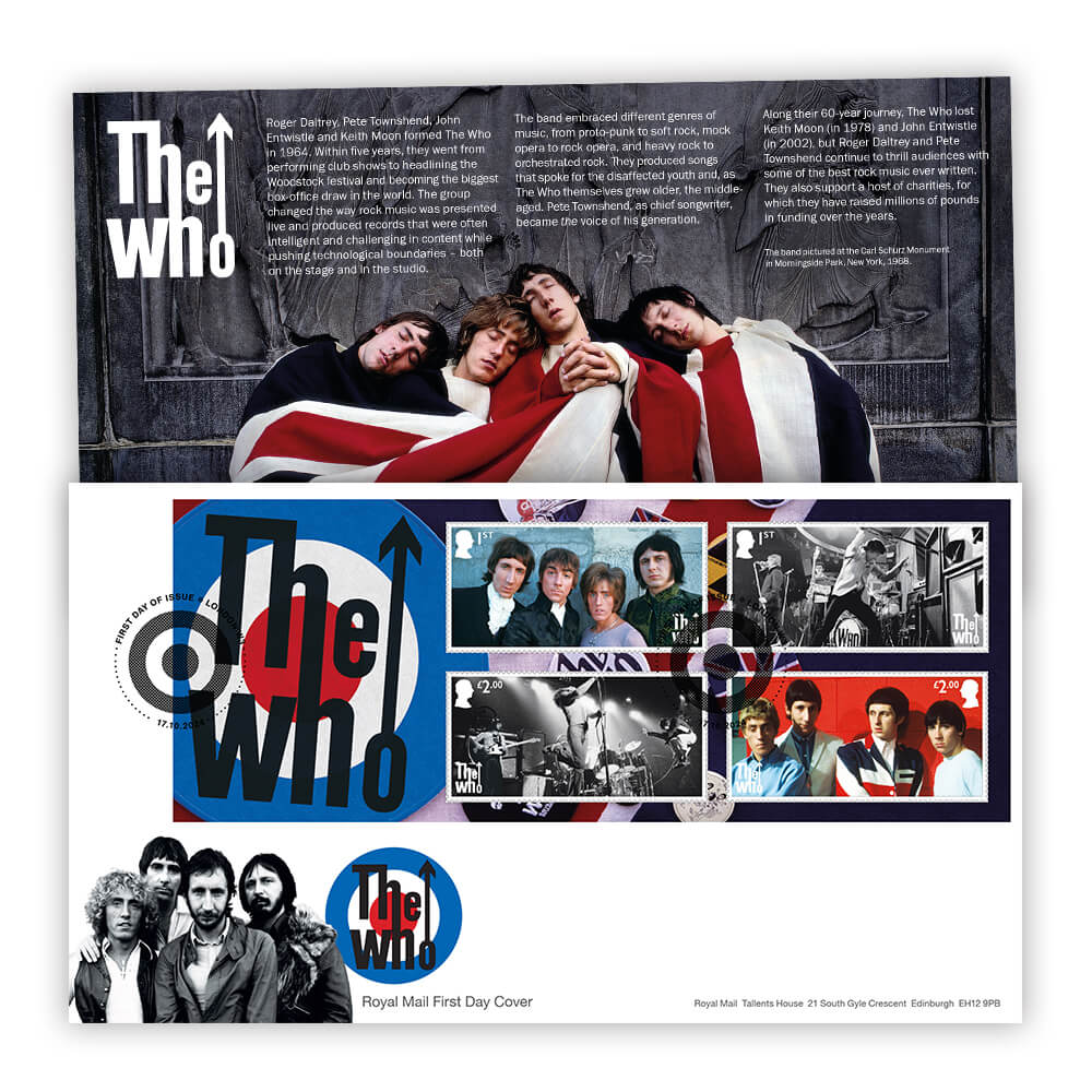 The Who - The Who First Day of Issue Souvenir Covers Minisheet