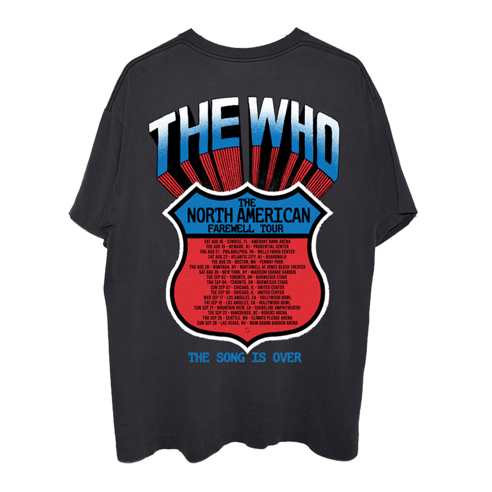 The Song is Over North America Highway Dateback T-Shirt - Who UK The Song is Over North America Highway Dateback T-Shirt - Who UK