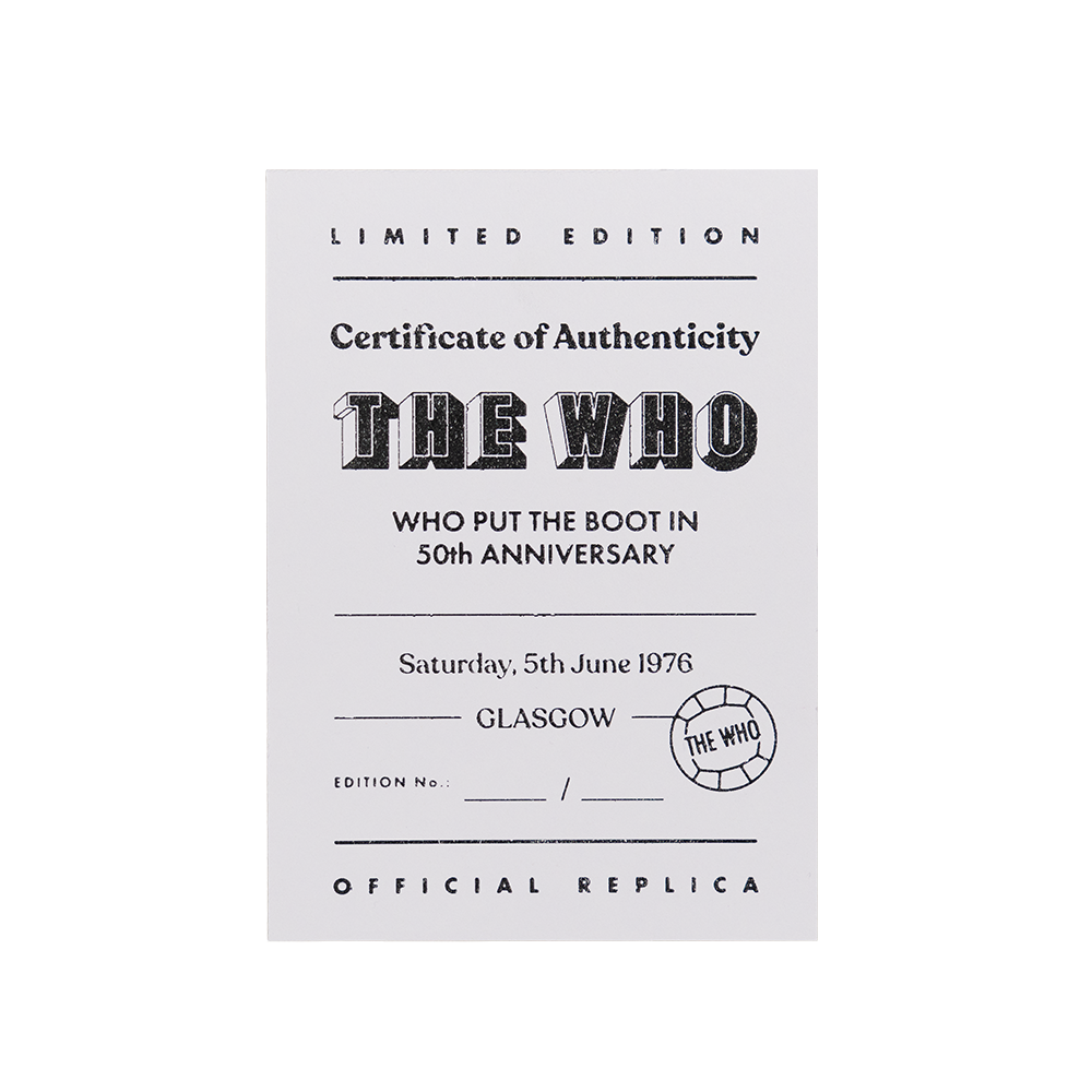 The Who - Limited Edition Put The Boot In Glasgow Commemorative Jersey Box