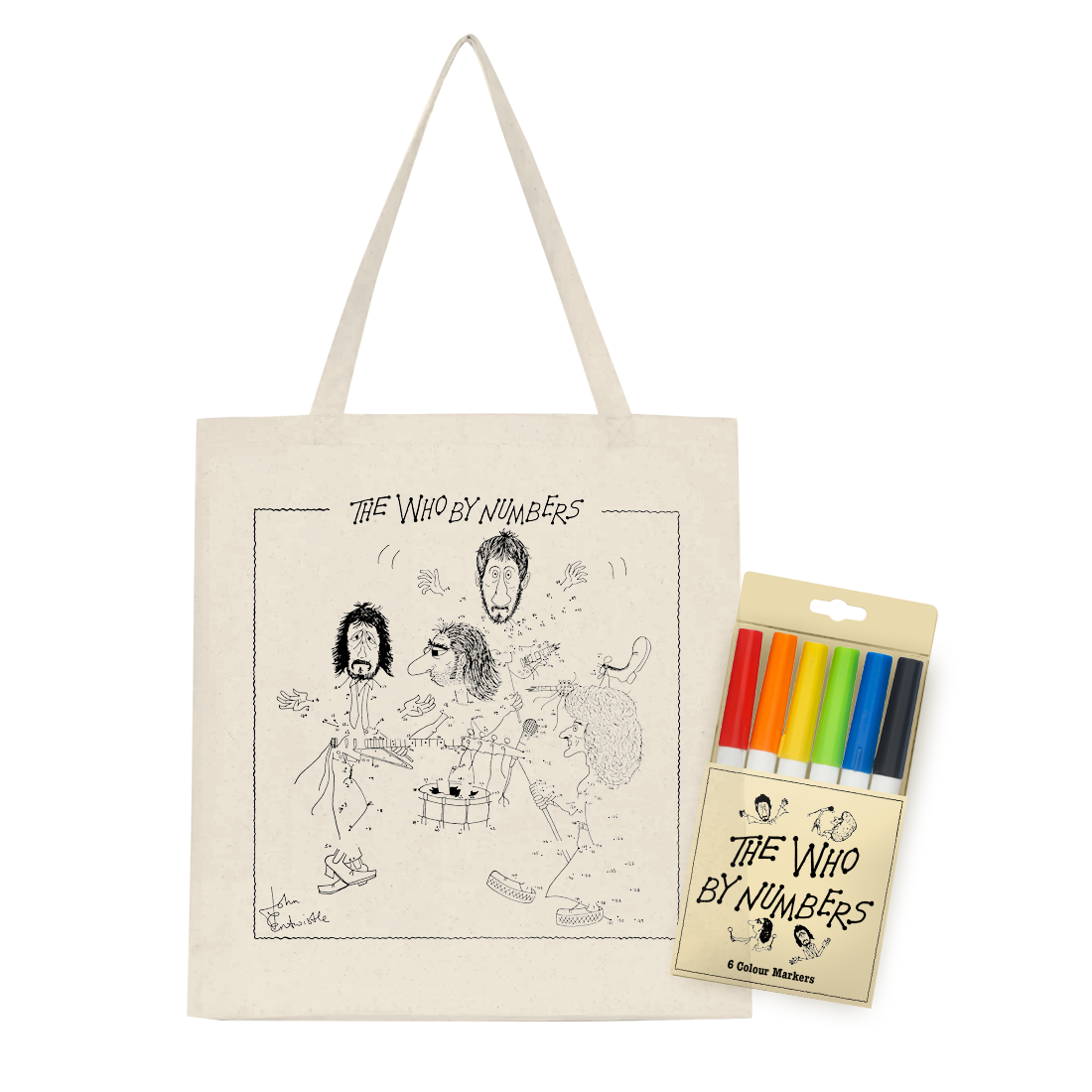The Who - The Who By Numbers Colour In Tote with Markers Set