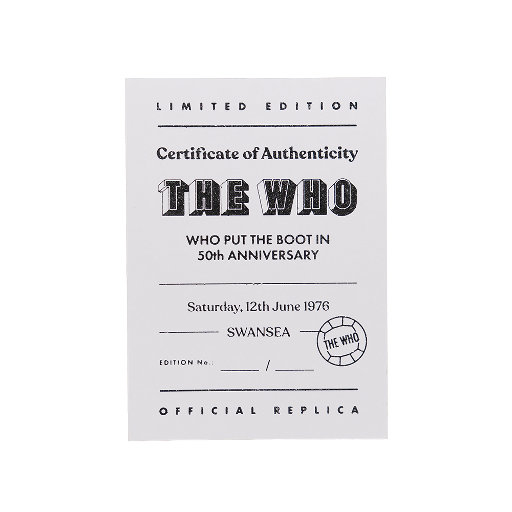The Who - Limited Edition Put The Boot In Swansea Commemorative Jersey Box