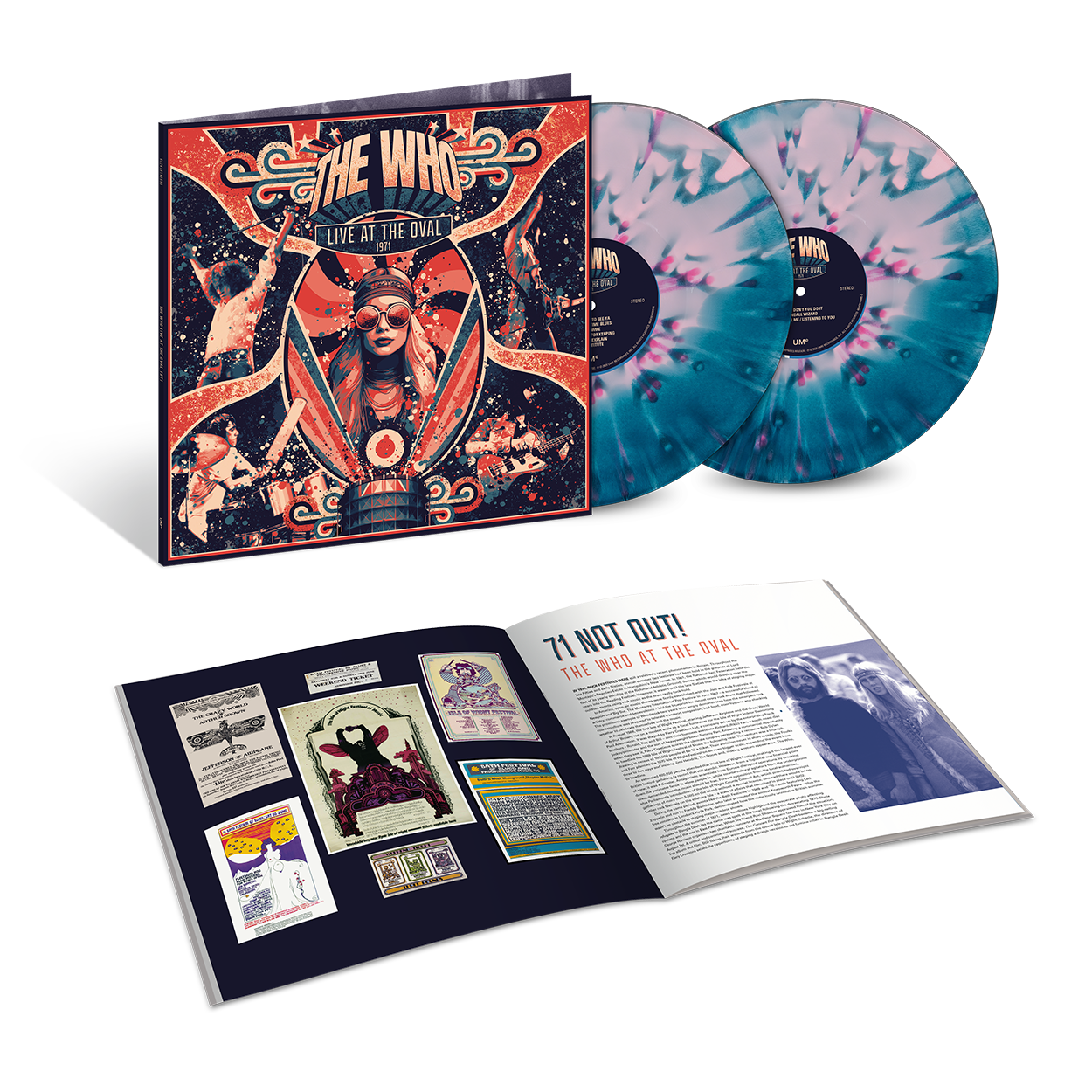 The Who - Live At The Oval 1971: Blue & Pink Splatter Vinyl 2LP