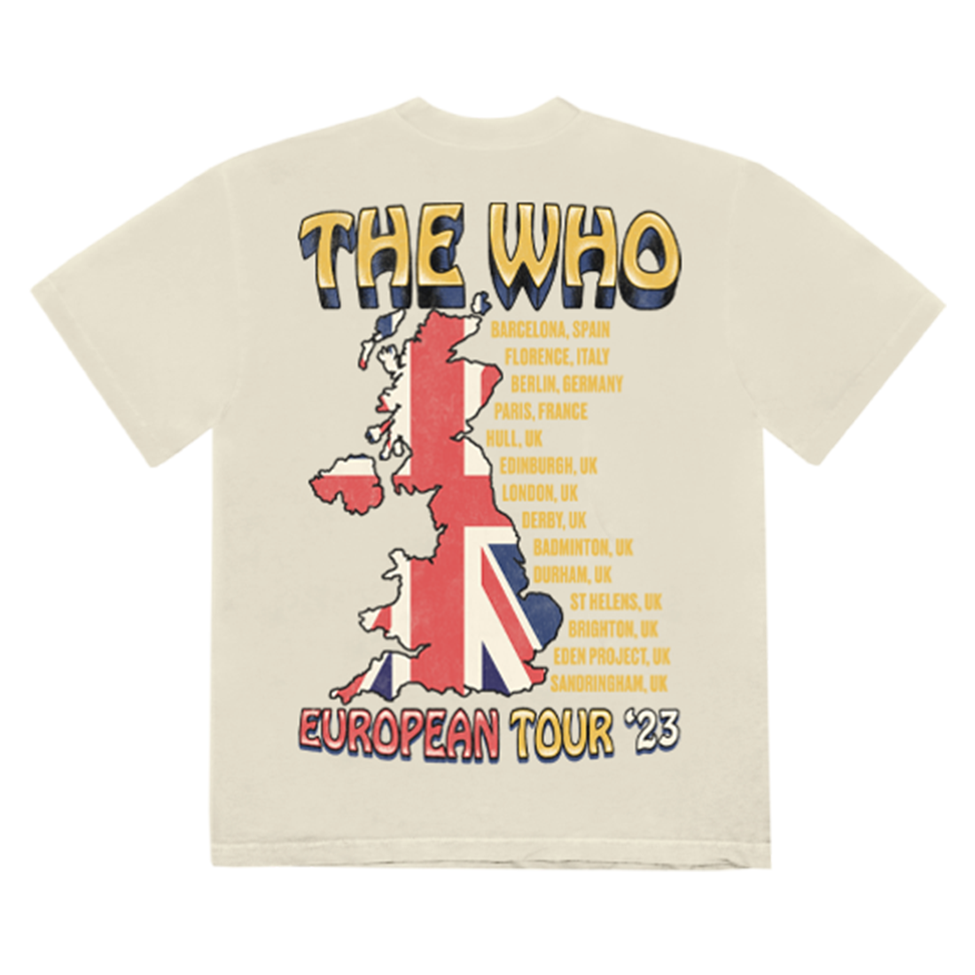 The Who - FLAG  NATURAL T-SHIRT