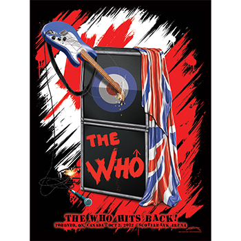 The Who - THE WHO HITS BACK! Toronto Tour Poster LIMITED EDITION