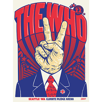 The Who - THE WHO HITS BACK! Seattle Tour Poster LIMITED EDITION